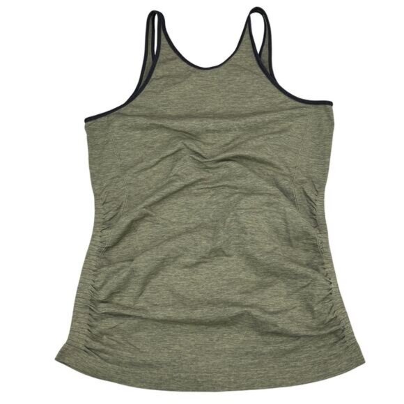 Lululemon In The Flow Tank In Heathered Fatigue Green Size 8 - Picture 5 of 8